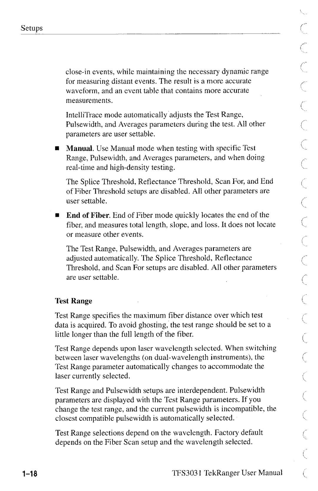 Tektronix TFS3031 manual 