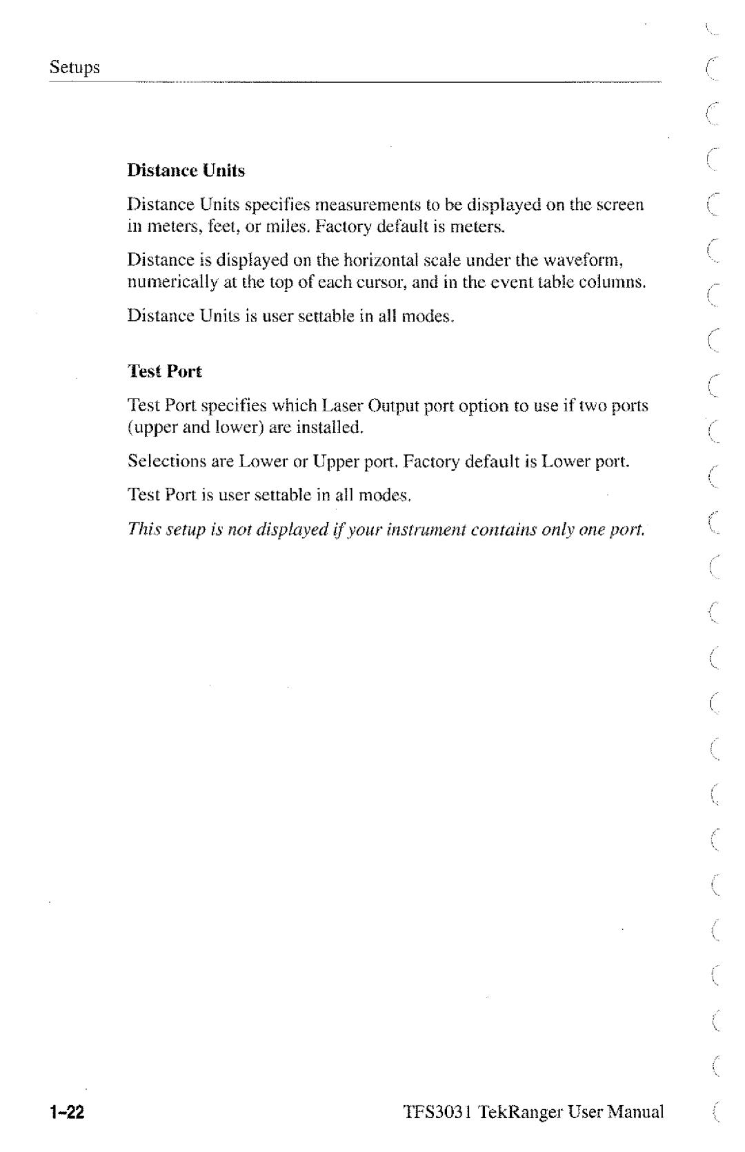 Tektronix TFS3031 manual 