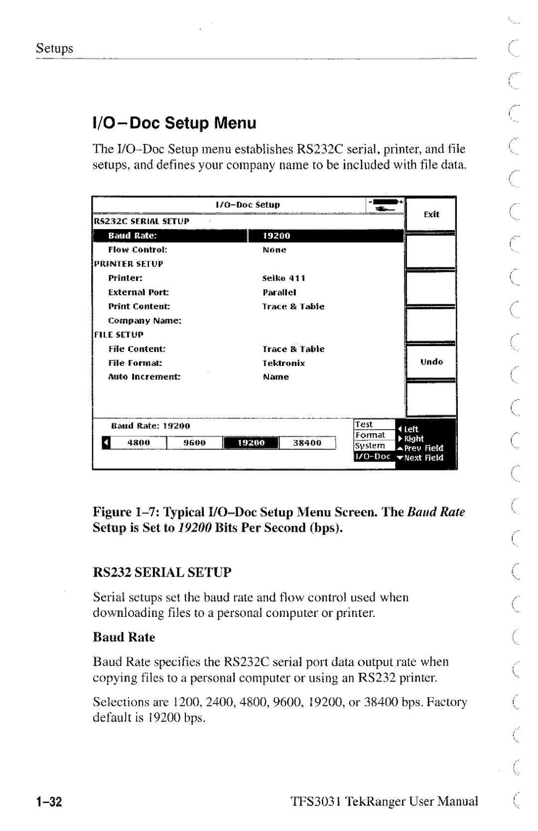 Tektronix TFS3031 manual 