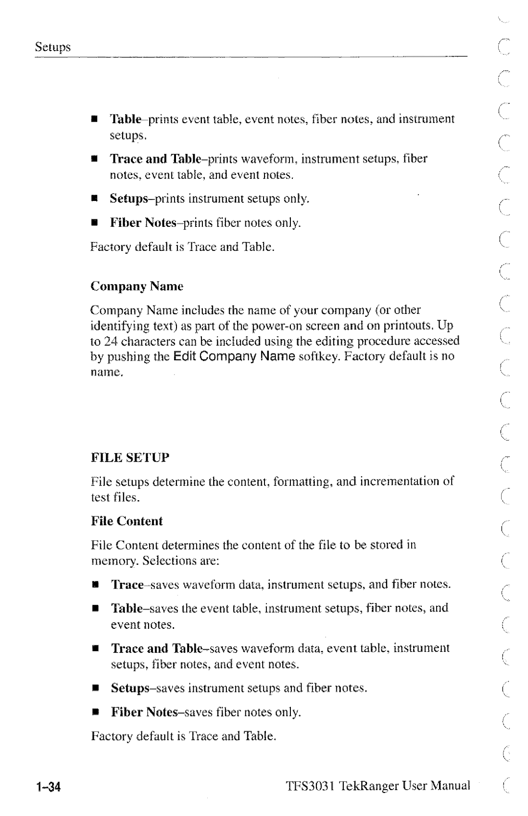 Tektronix TFS3031 manual 