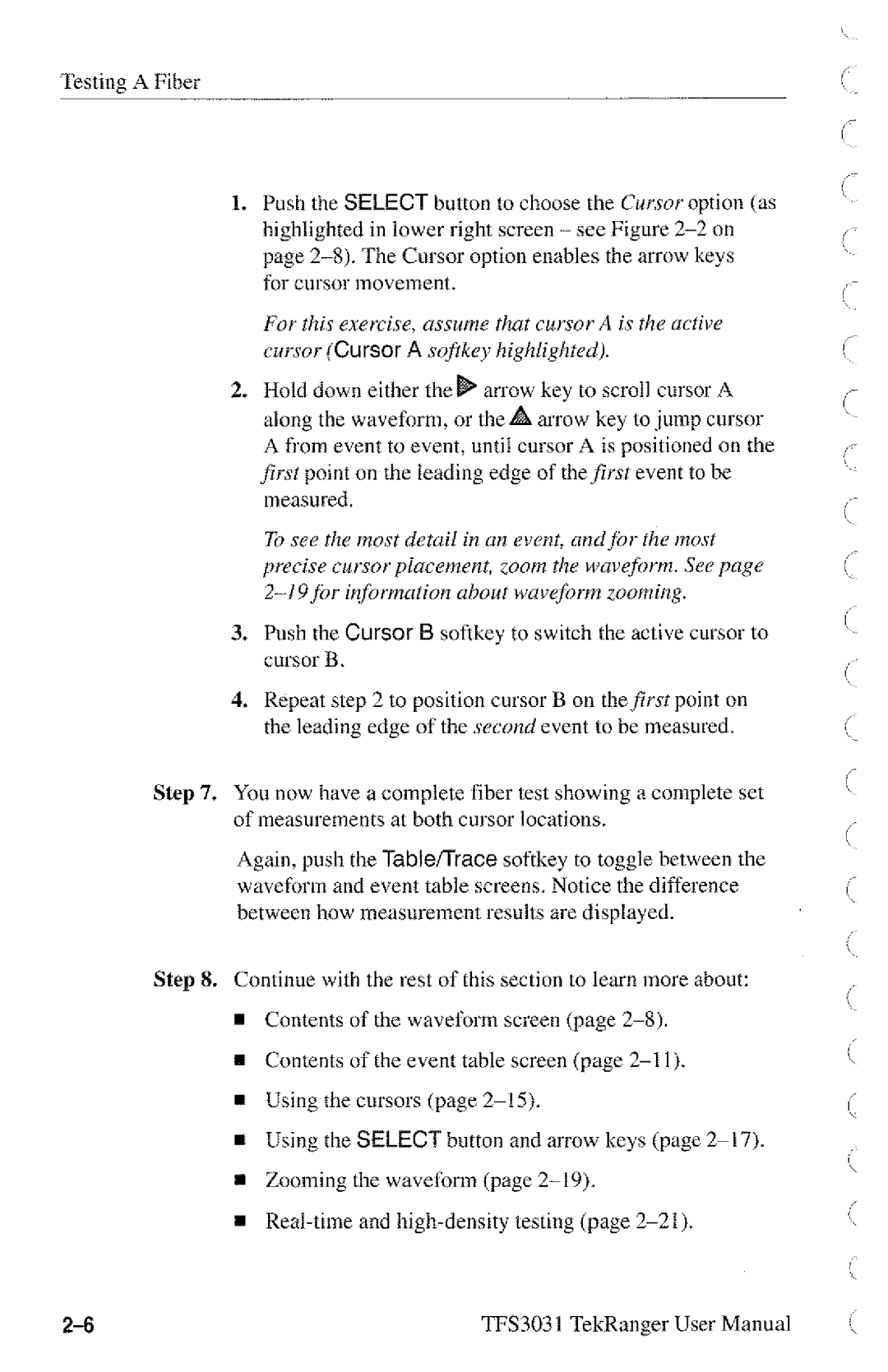 Tektronix TFS3031 manual 