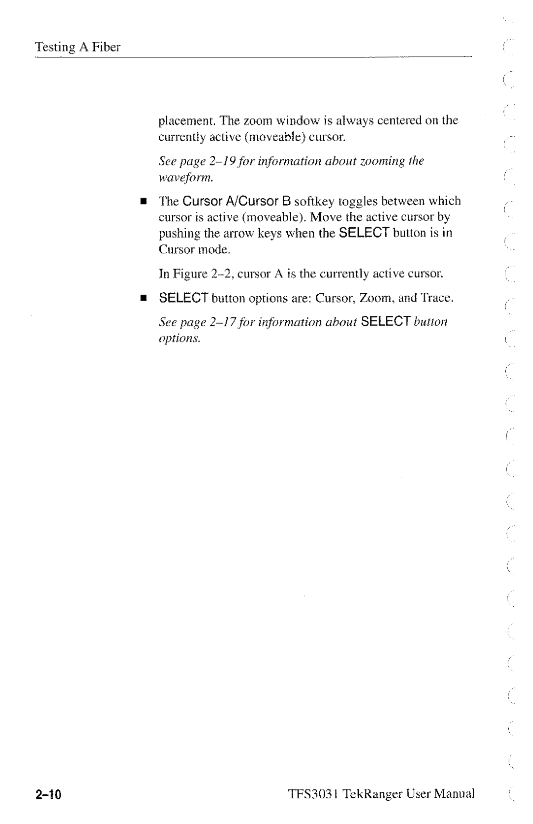 Tektronix TFS3031 manual 