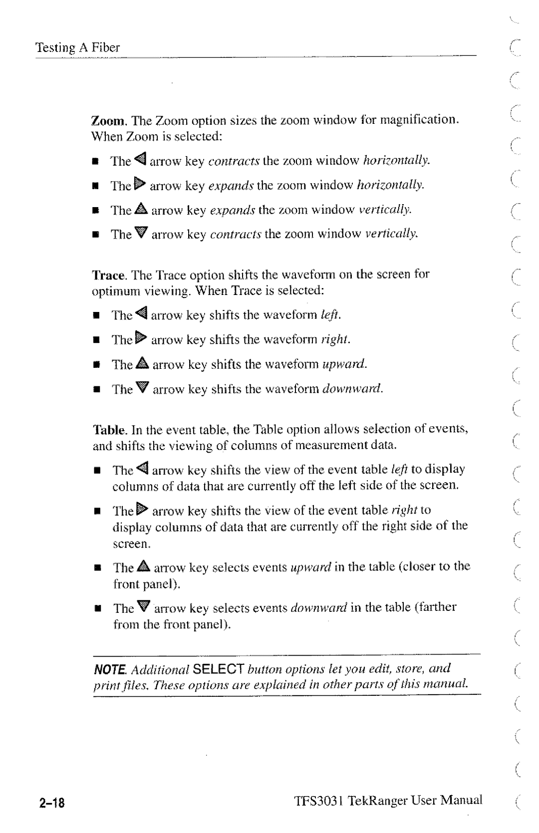 Tektronix TFS3031 manual 