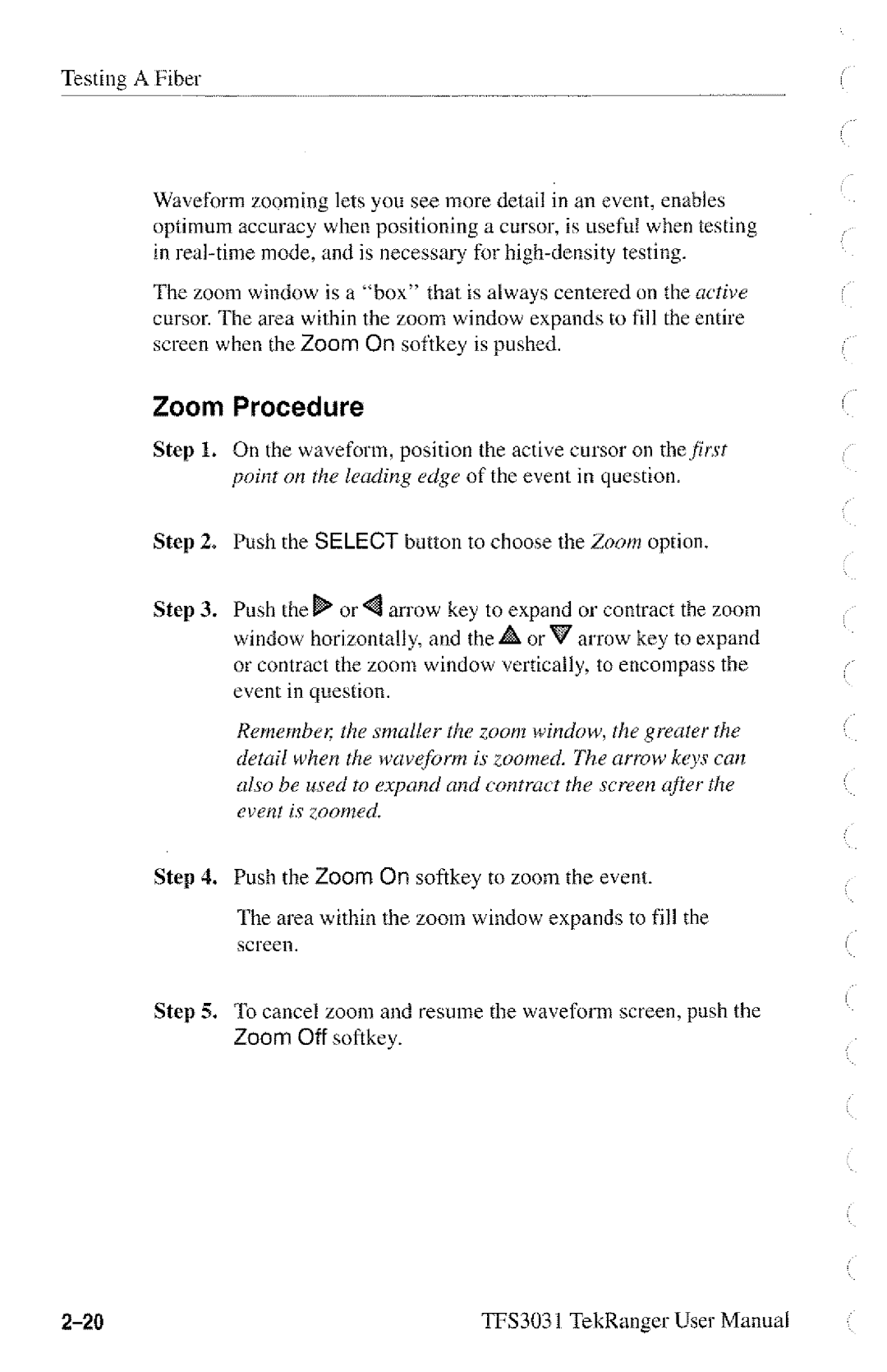 Tektronix TFS3031 manual 