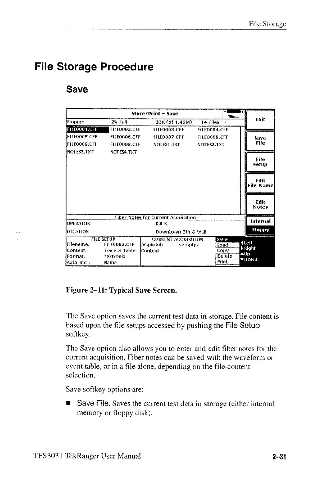 Tektronix TFS3031 manual 