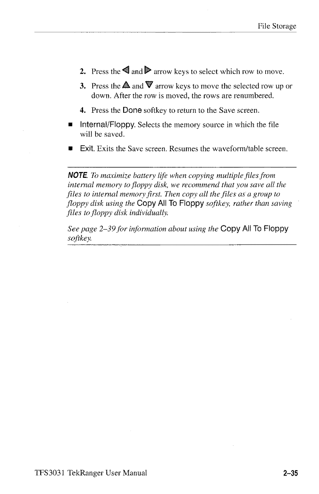 Tektronix TFS3031 manual 