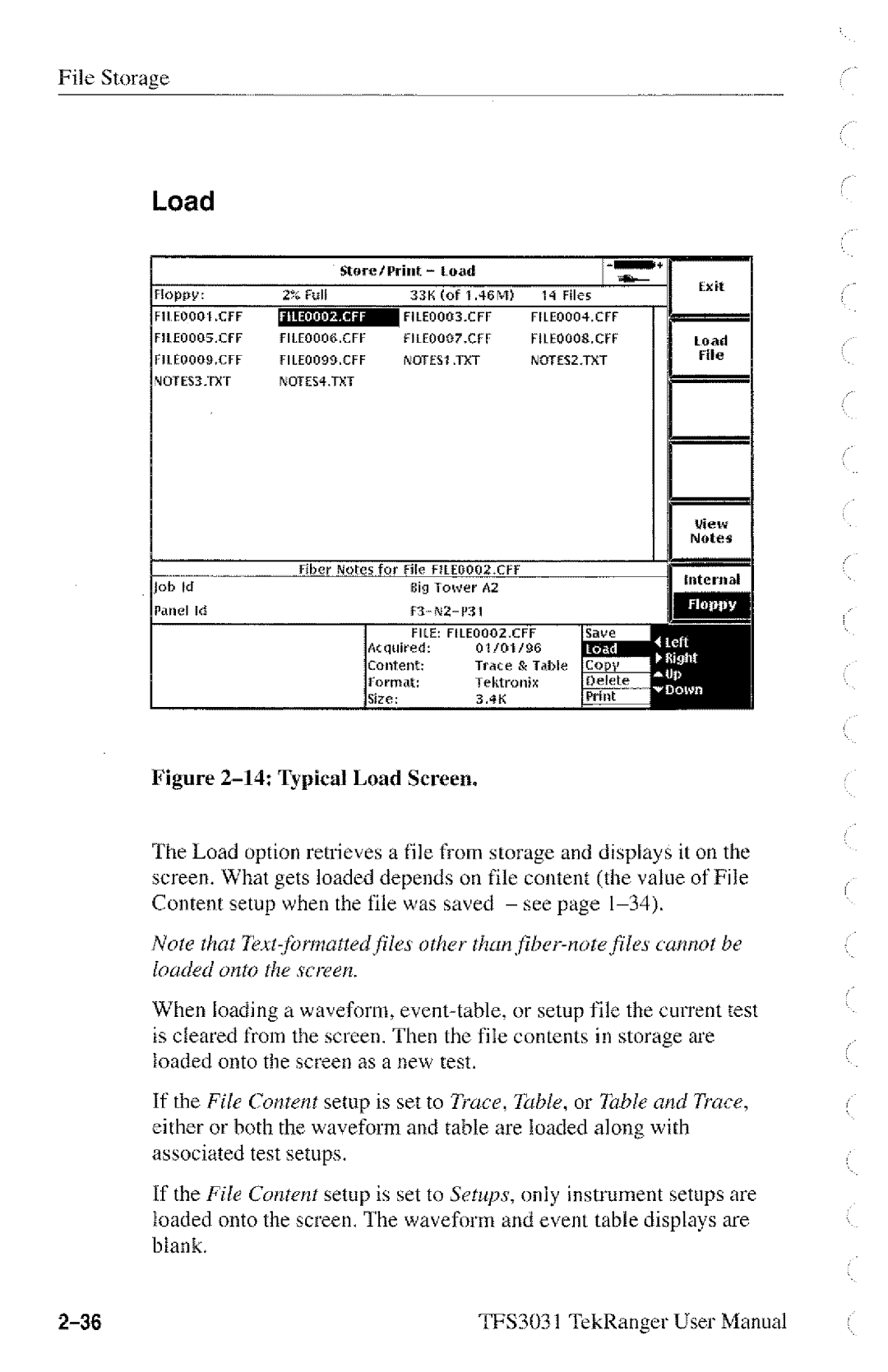 Tektronix TFS3031 manual 