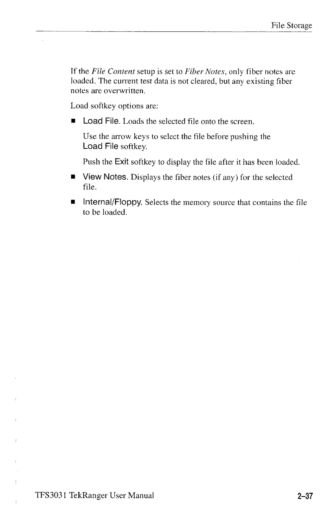 Tektronix TFS3031 manual 