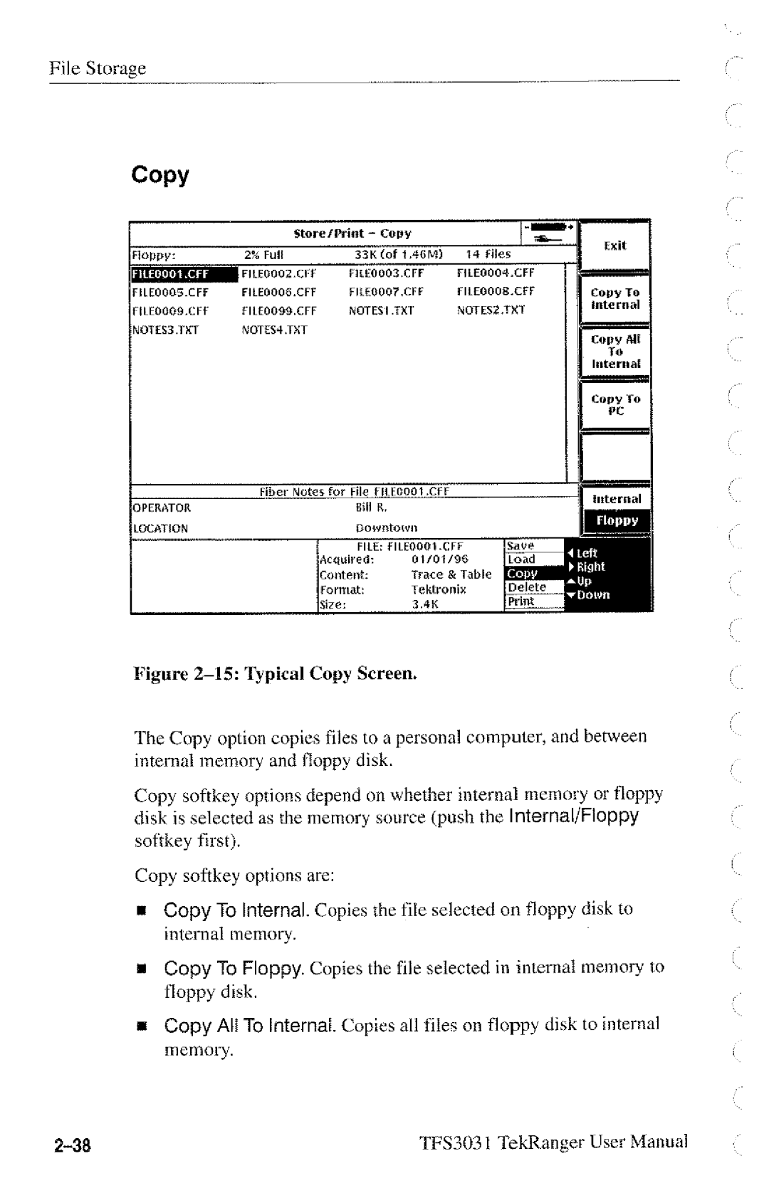 Tektronix TFS3031 manual 