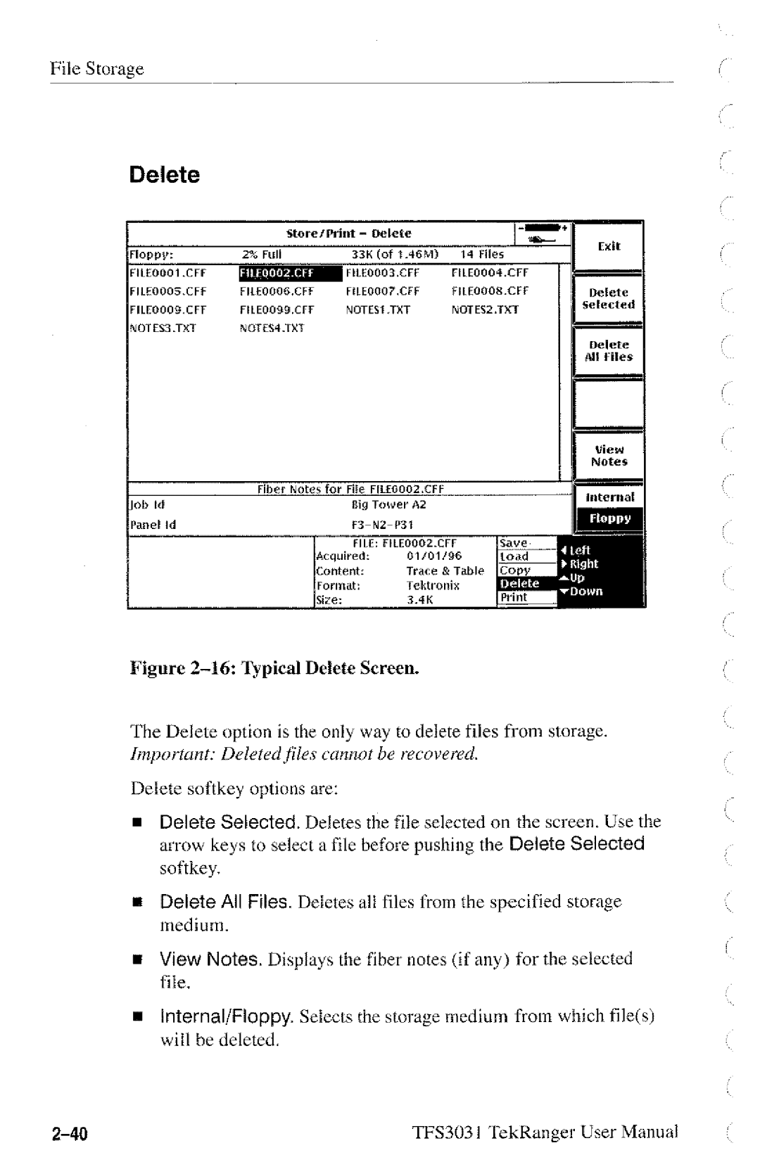 Tektronix TFS3031 manual 