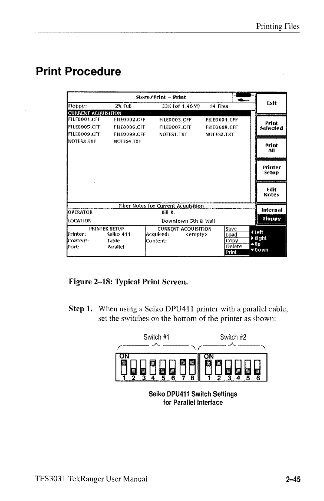 Tektronix TFS3031 manual 