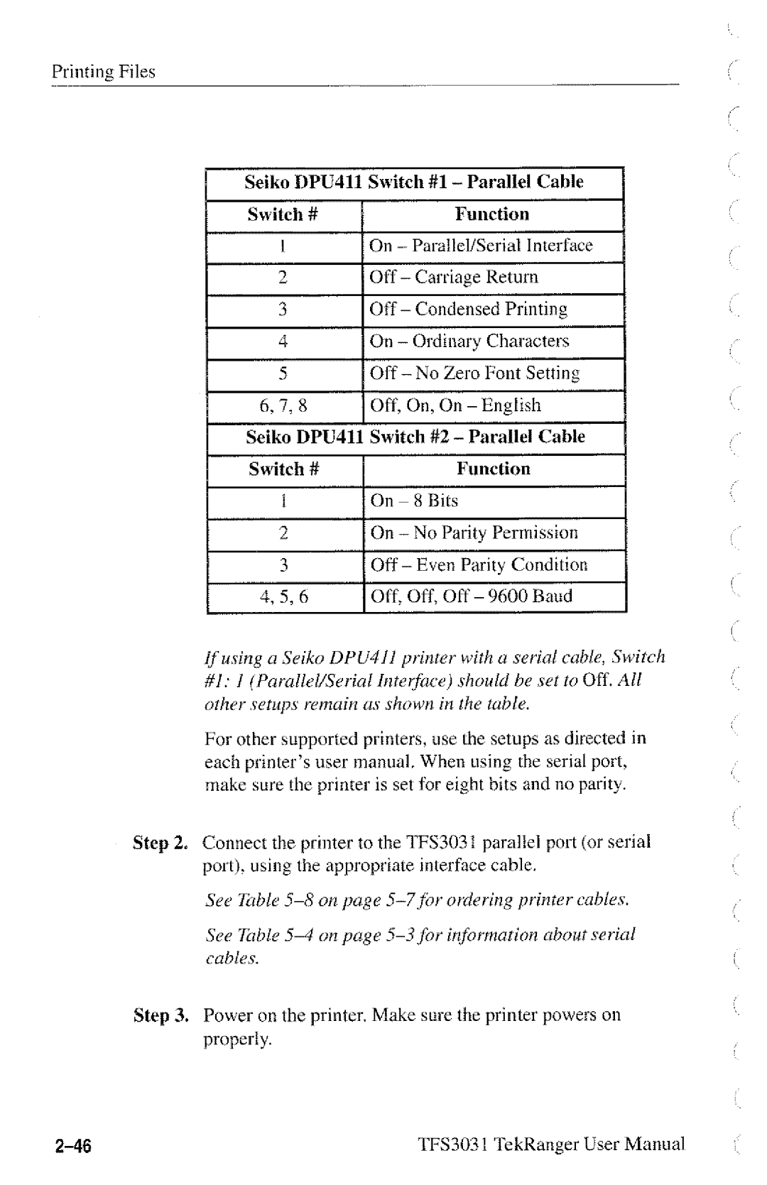 Tektronix TFS3031 manual 