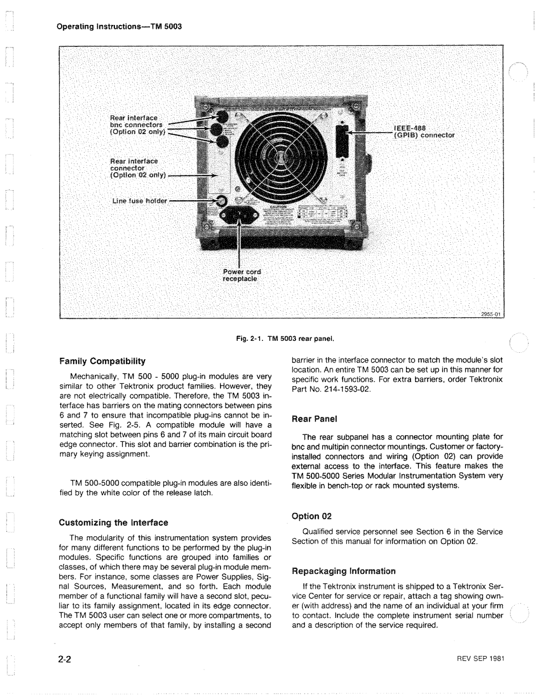 Tektronix TM 5003 manual 