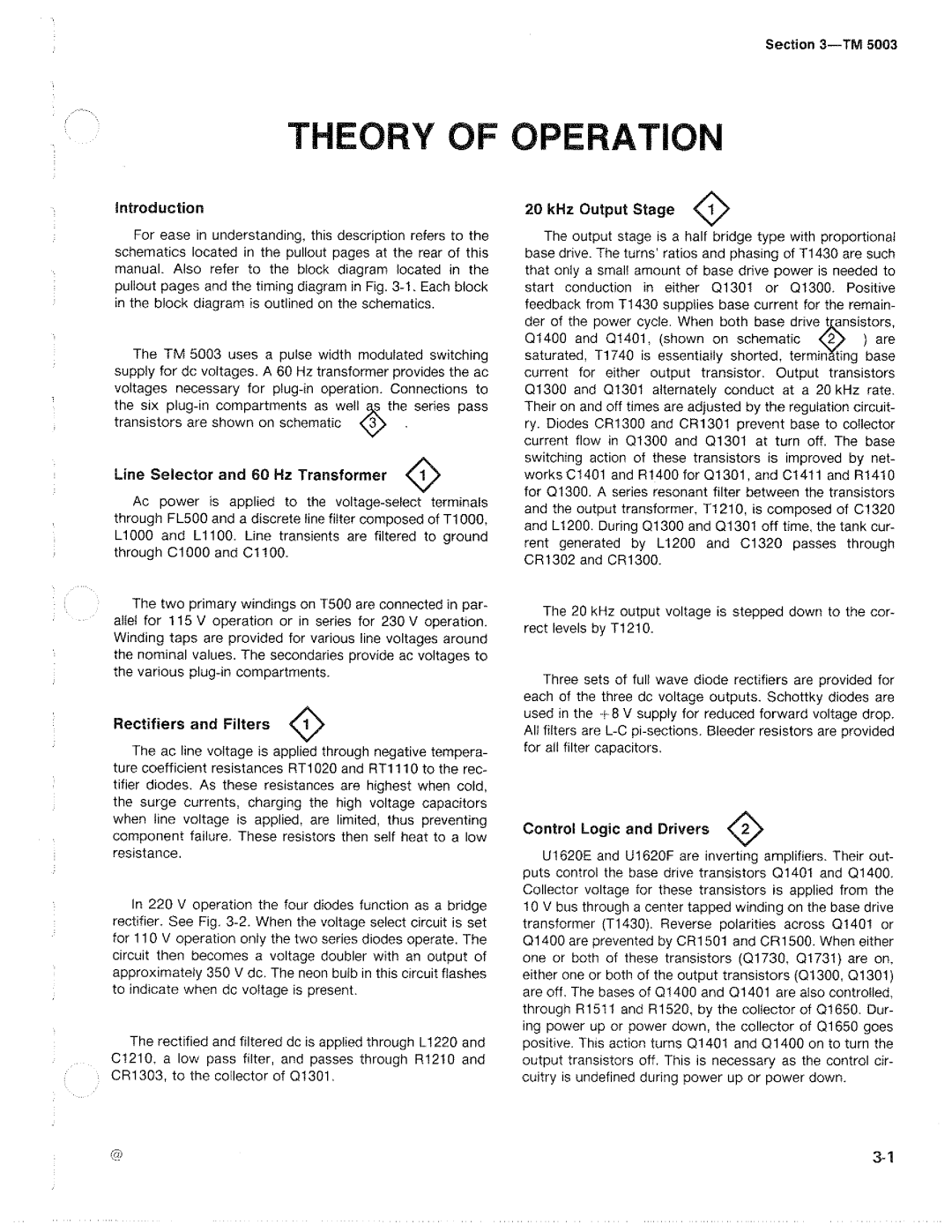 Tektronix TM 5003 manual 