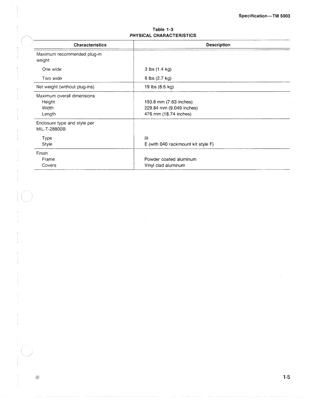 Tektronix TM 5003 manual 