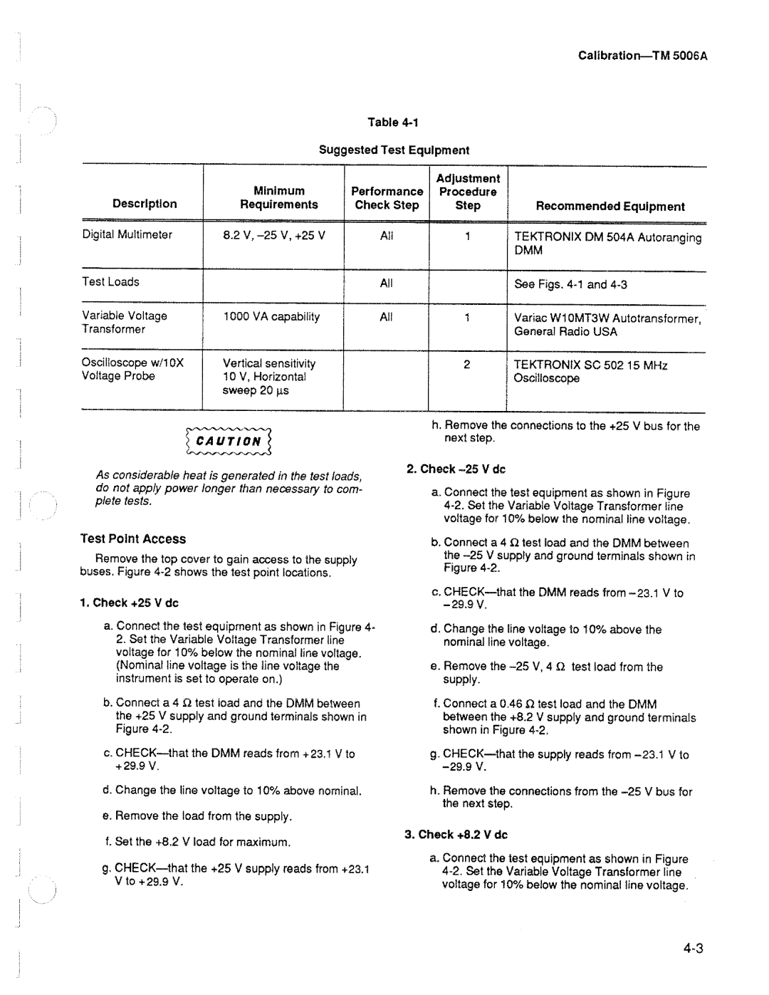 Tektronix TM 5006A manual 