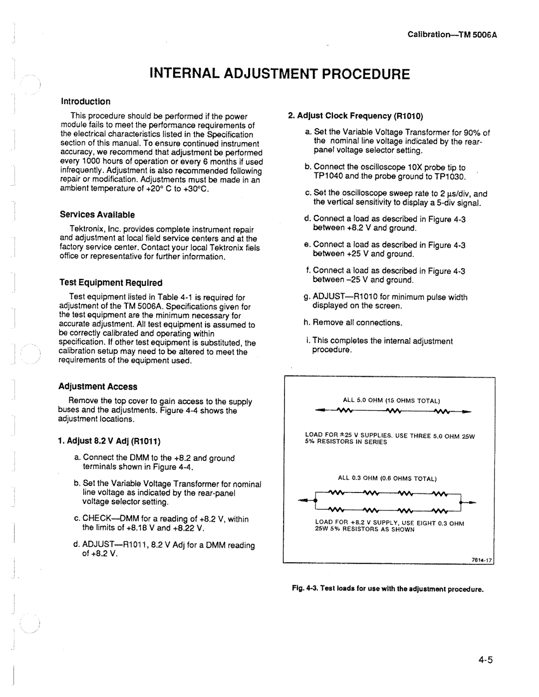 Tektronix TM 5006A manual 