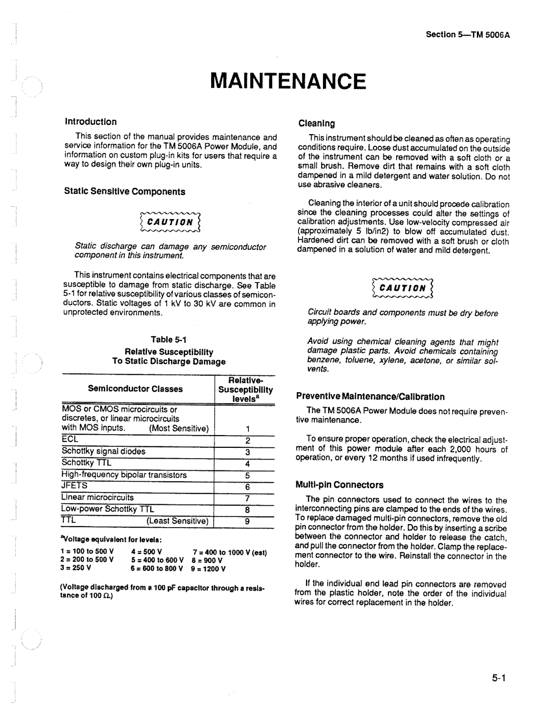 Tektronix TM 5006A manual 