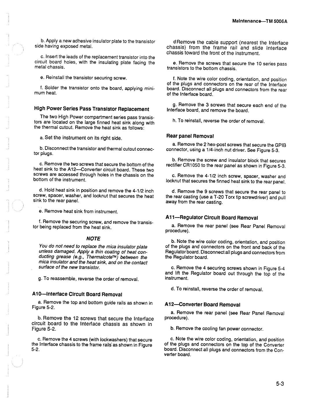 Tektronix TM 5006A manual 