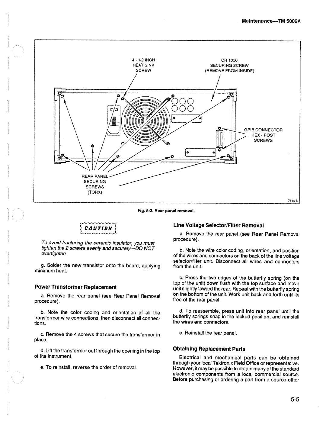 Tektronix TM 5006A manual 