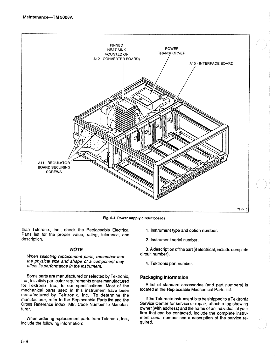 Tektronix TM 5006A manual 