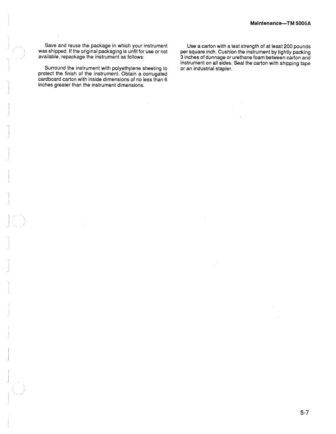 Tektronix TM 5006A manual 