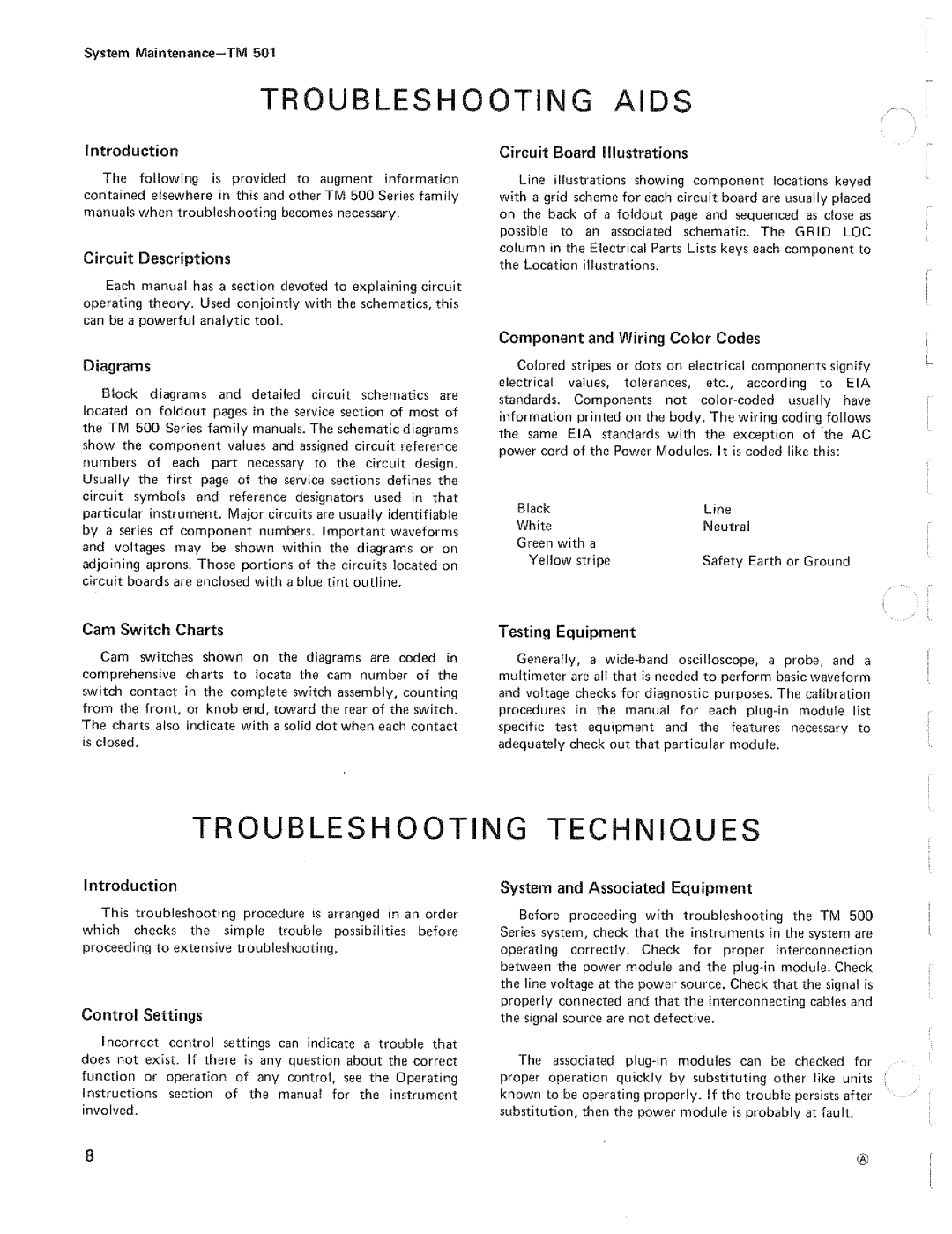 Tektronix TM 501 manual 