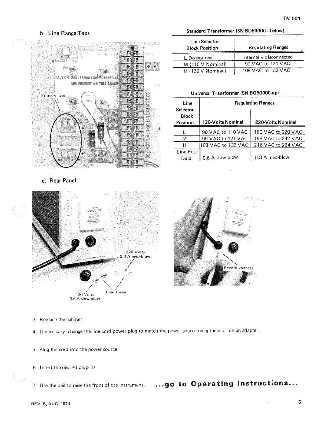 Tektronix TM 501 manual 