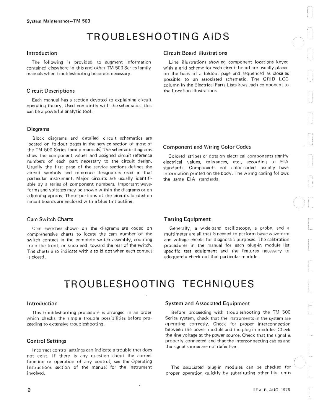 Tektronix TM 503 manual 