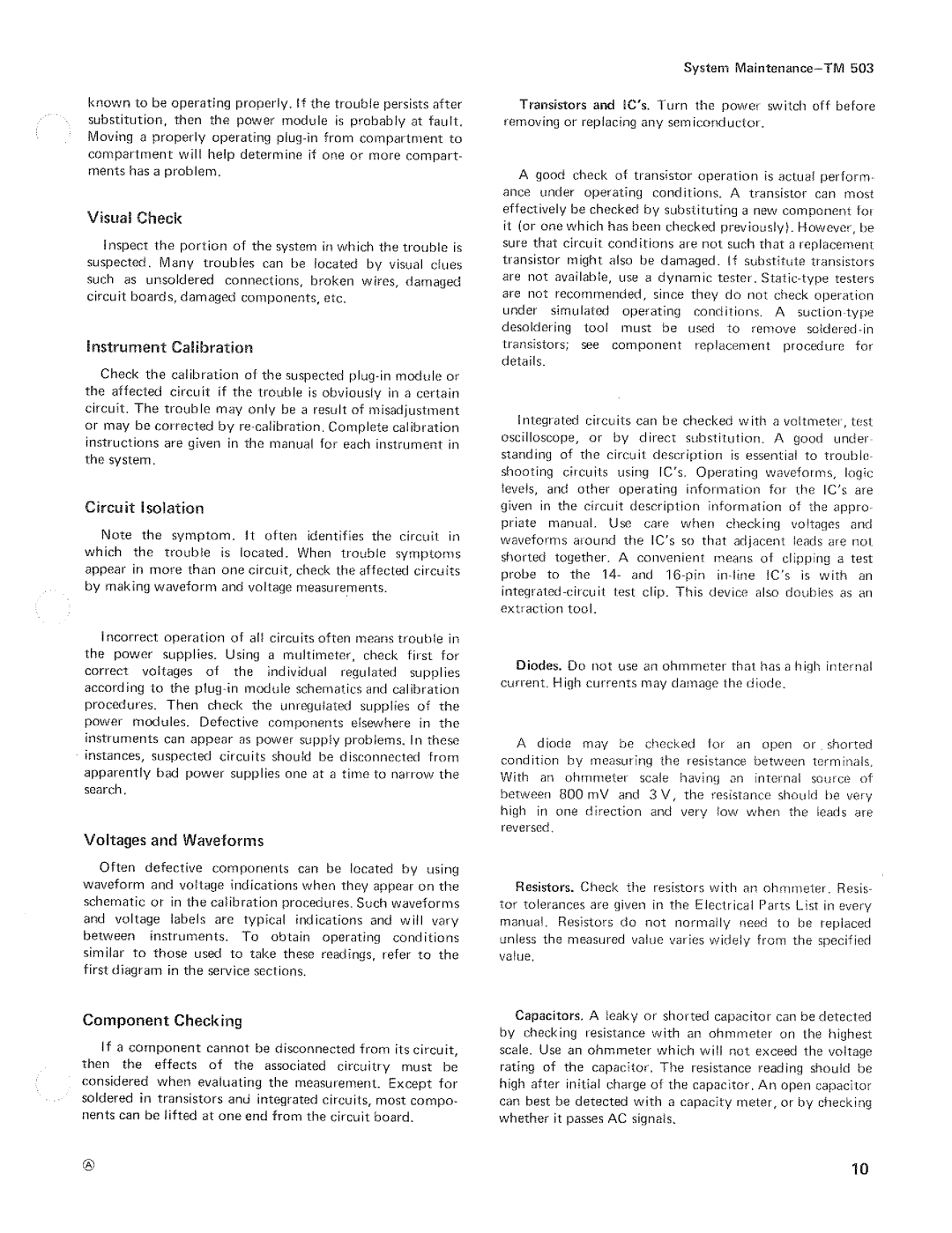 Tektronix TM 503 manual 