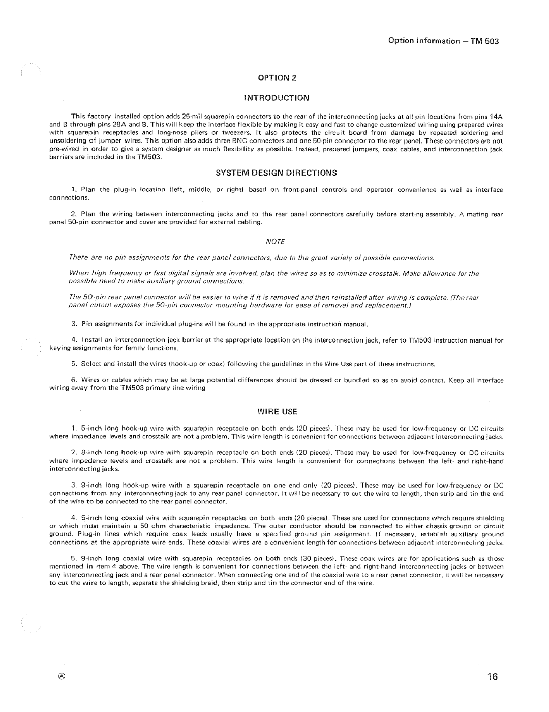 Tektronix TM 503 manual 