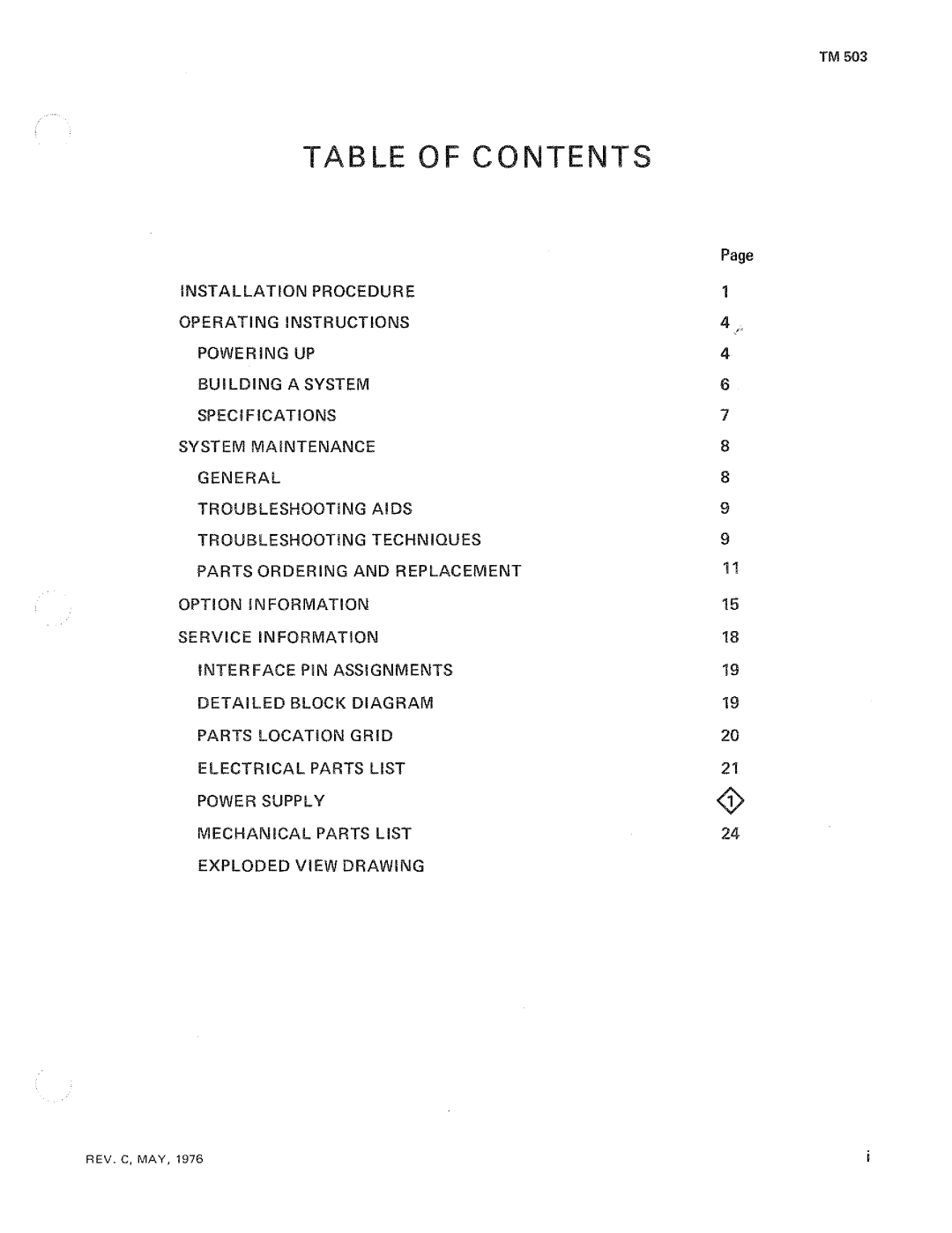 Tektronix TM 503 manual 