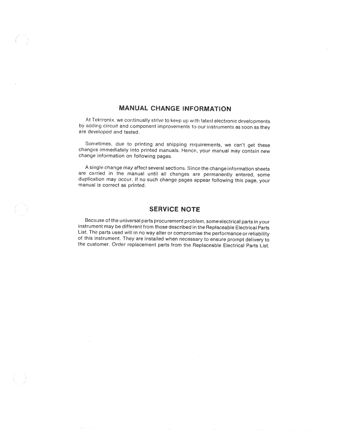 Tektronix TM 503 manual 