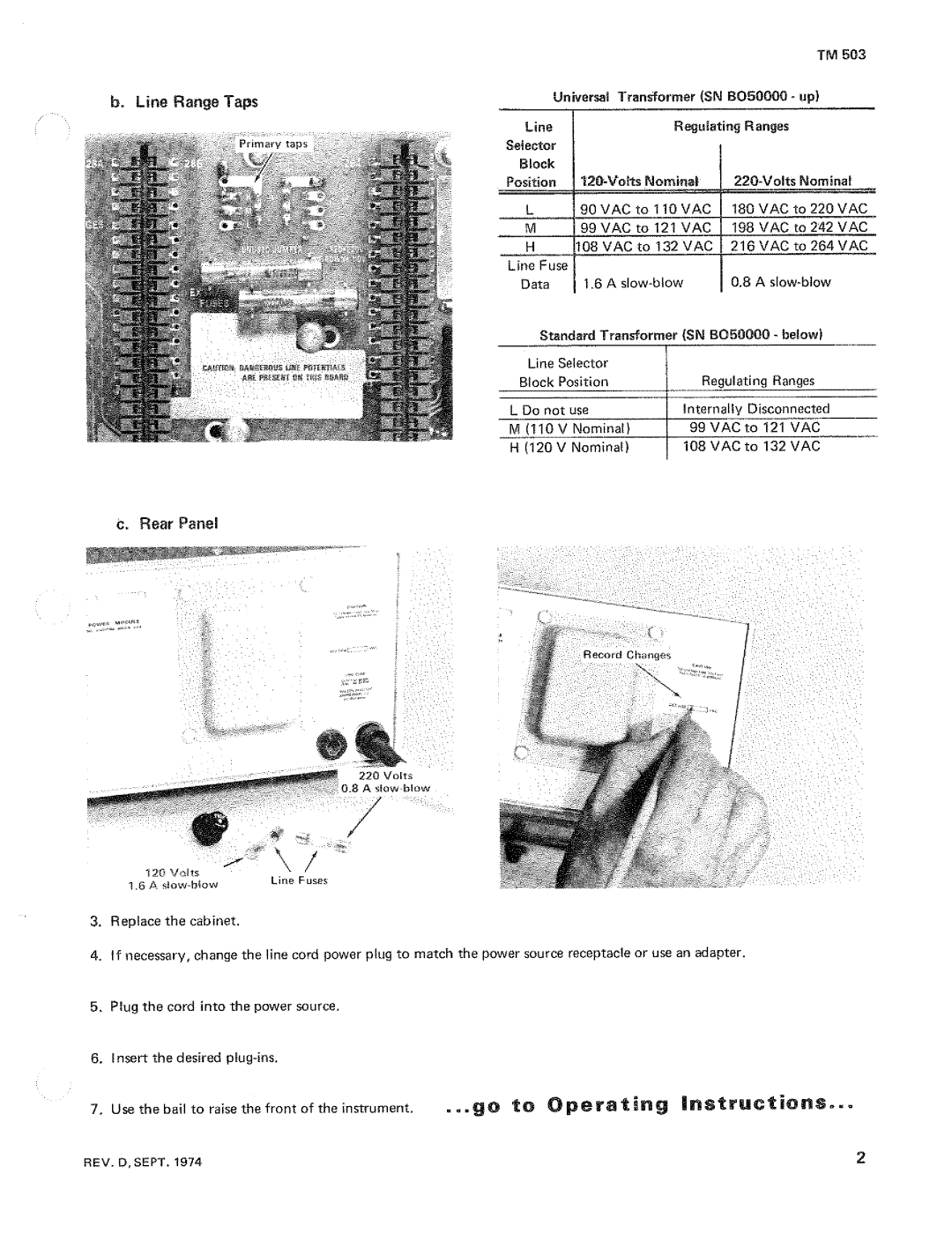 Tektronix TM 503 manual 