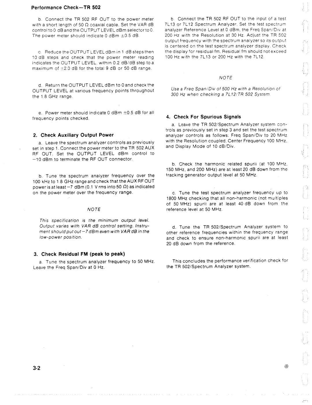 Tektronix TR 502 manual 