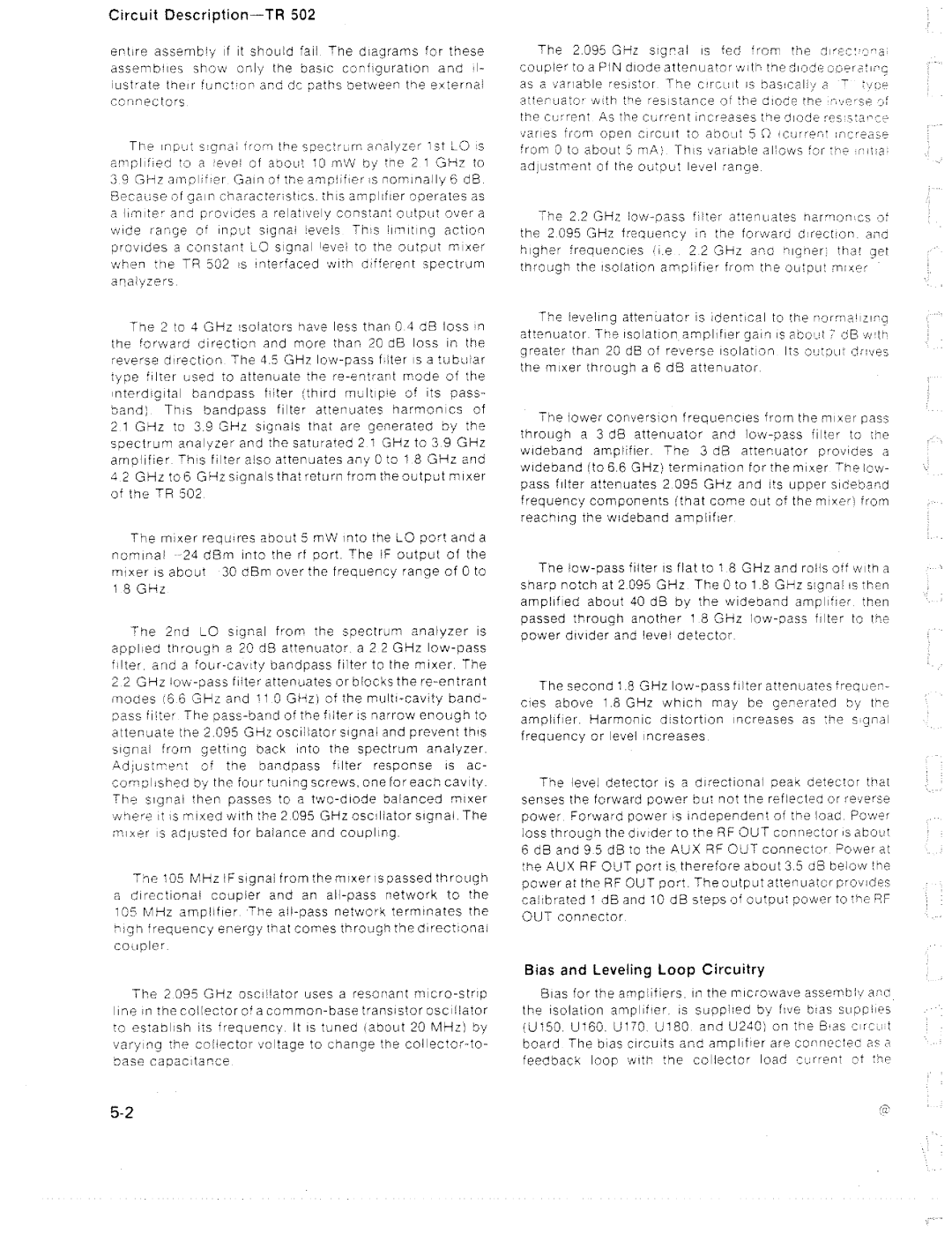 Tektronix TR 502 manual 