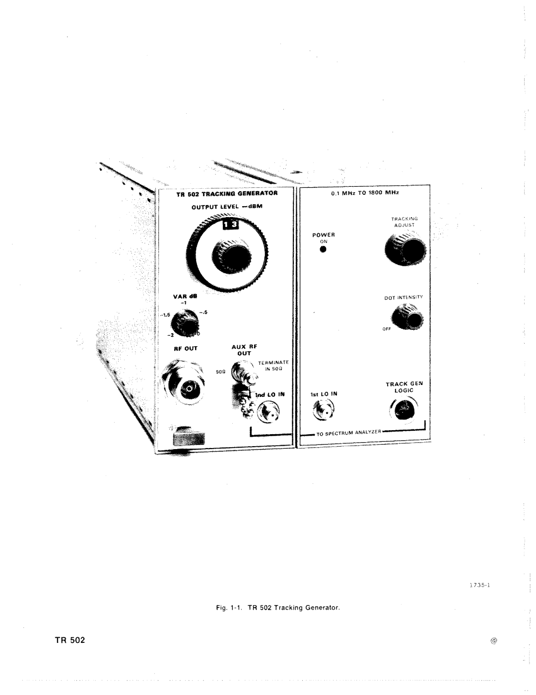 Tektronix TR 502 manual 