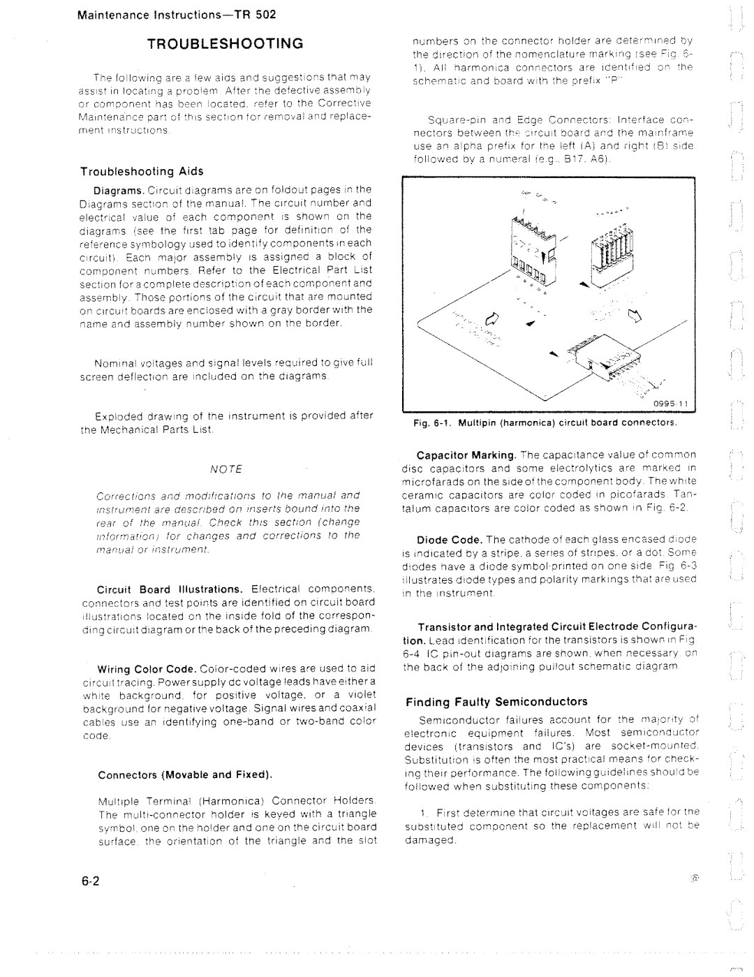 Tektronix TR 502 manual 