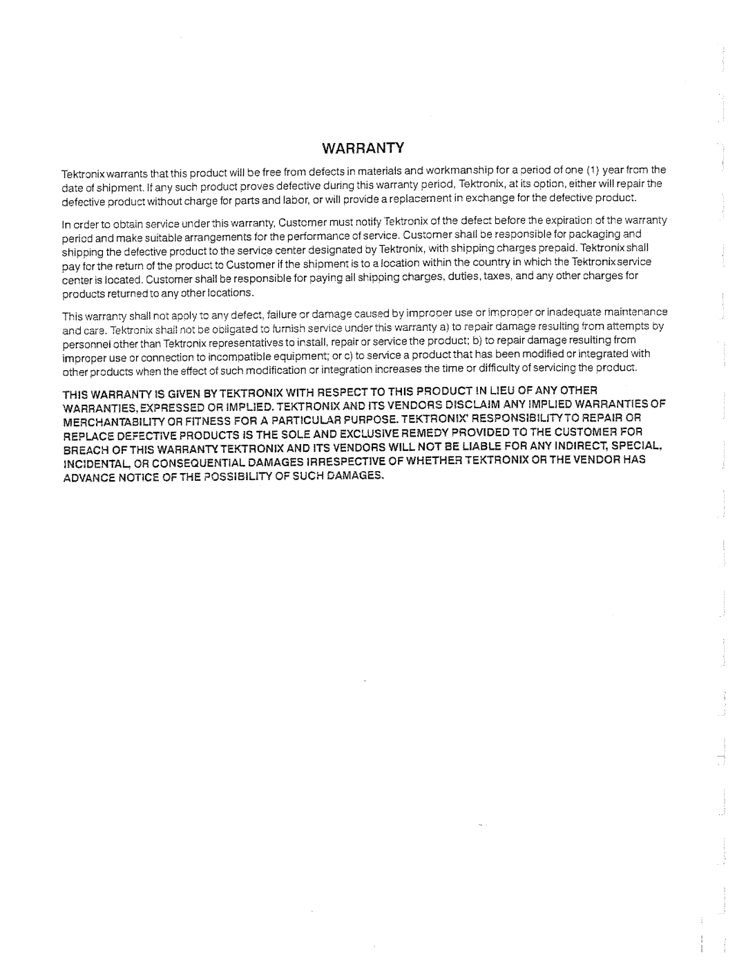 Tektronix TR 503 manual 