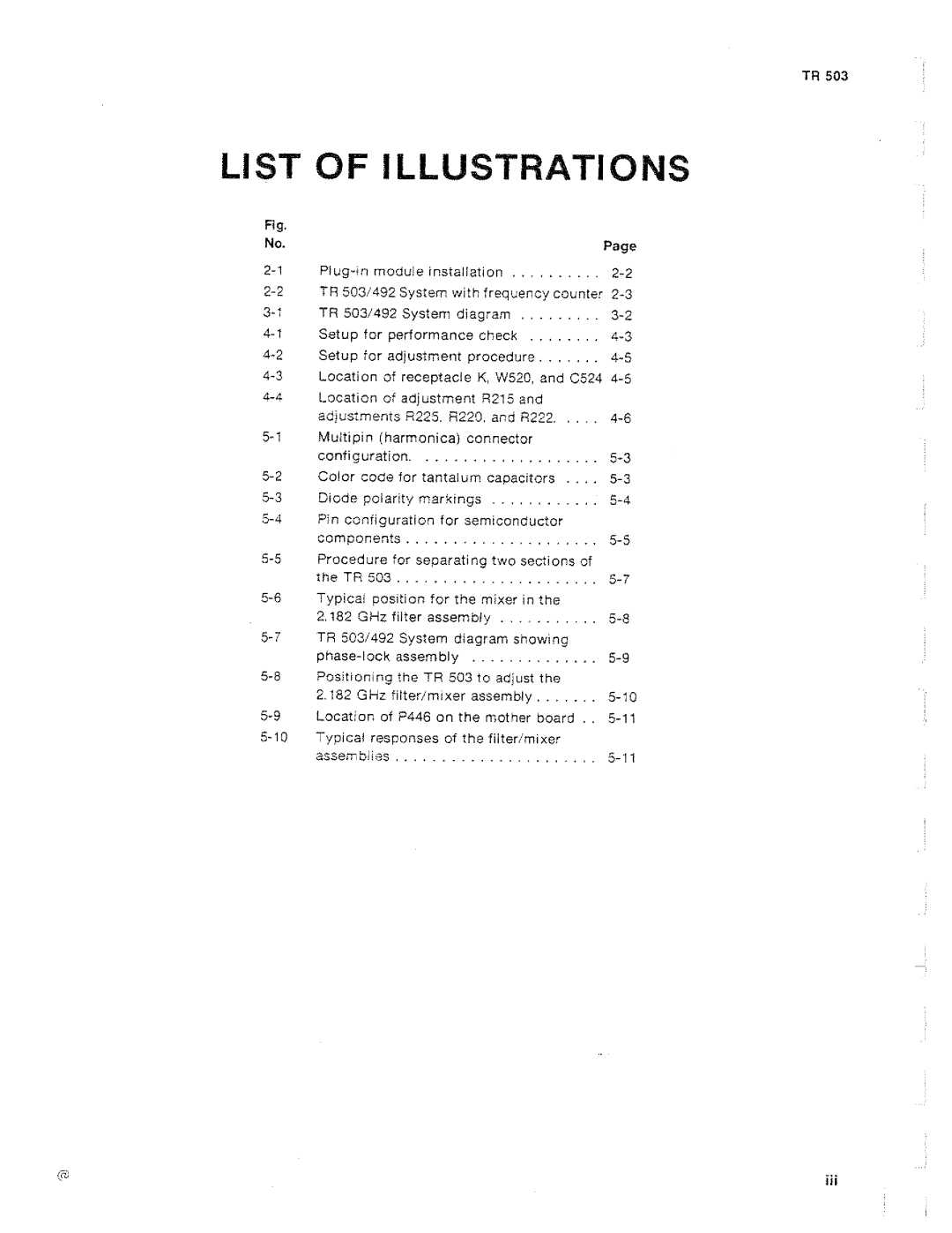 Tektronix TR 503 manual 