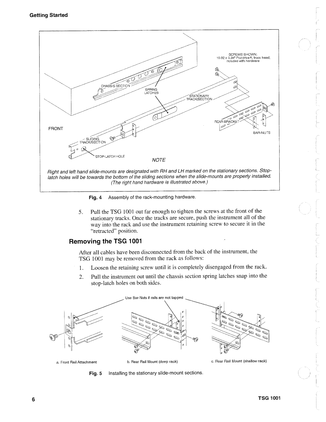 Tektronix TSG 1001 manual 