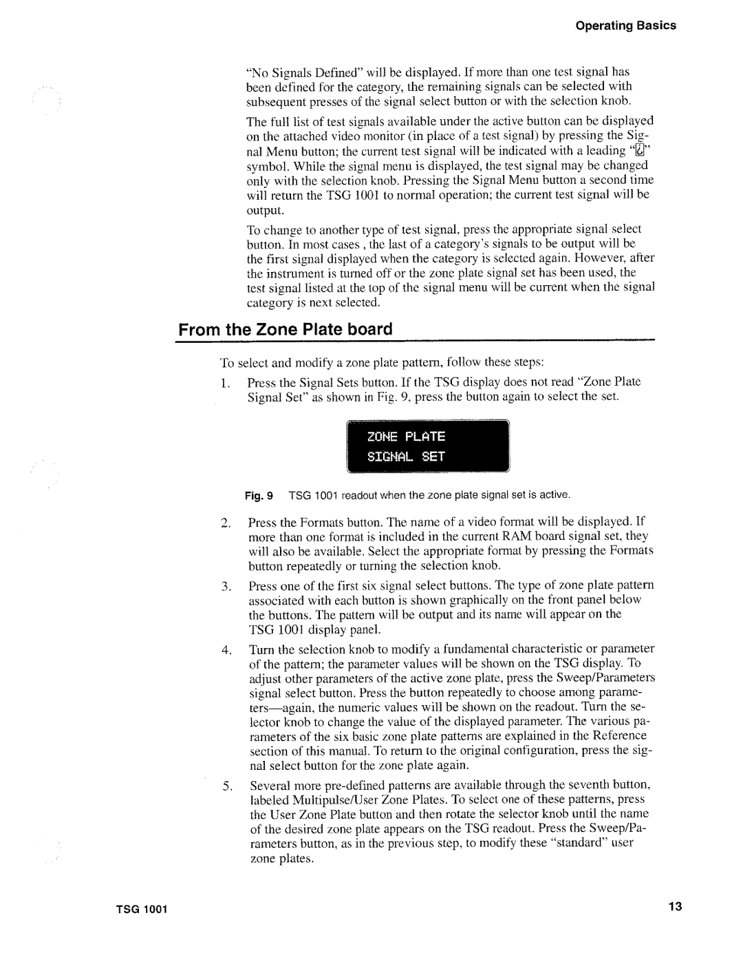 Tektronix TSG 1001 manual 