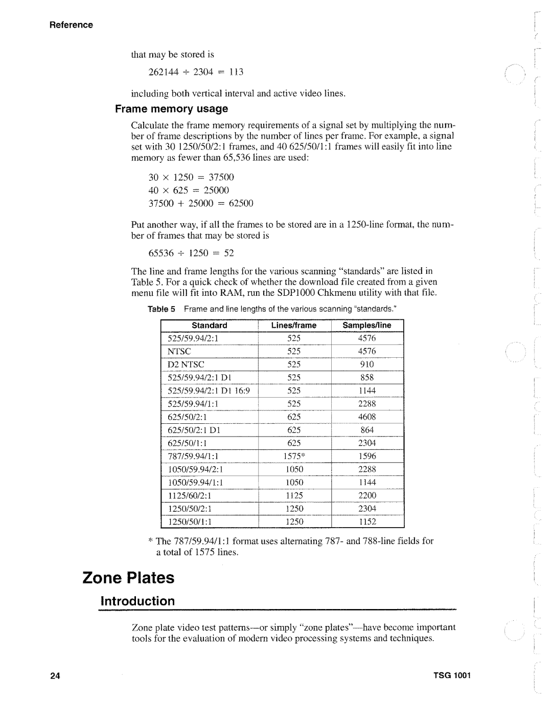 Tektronix TSG 1001 manual 