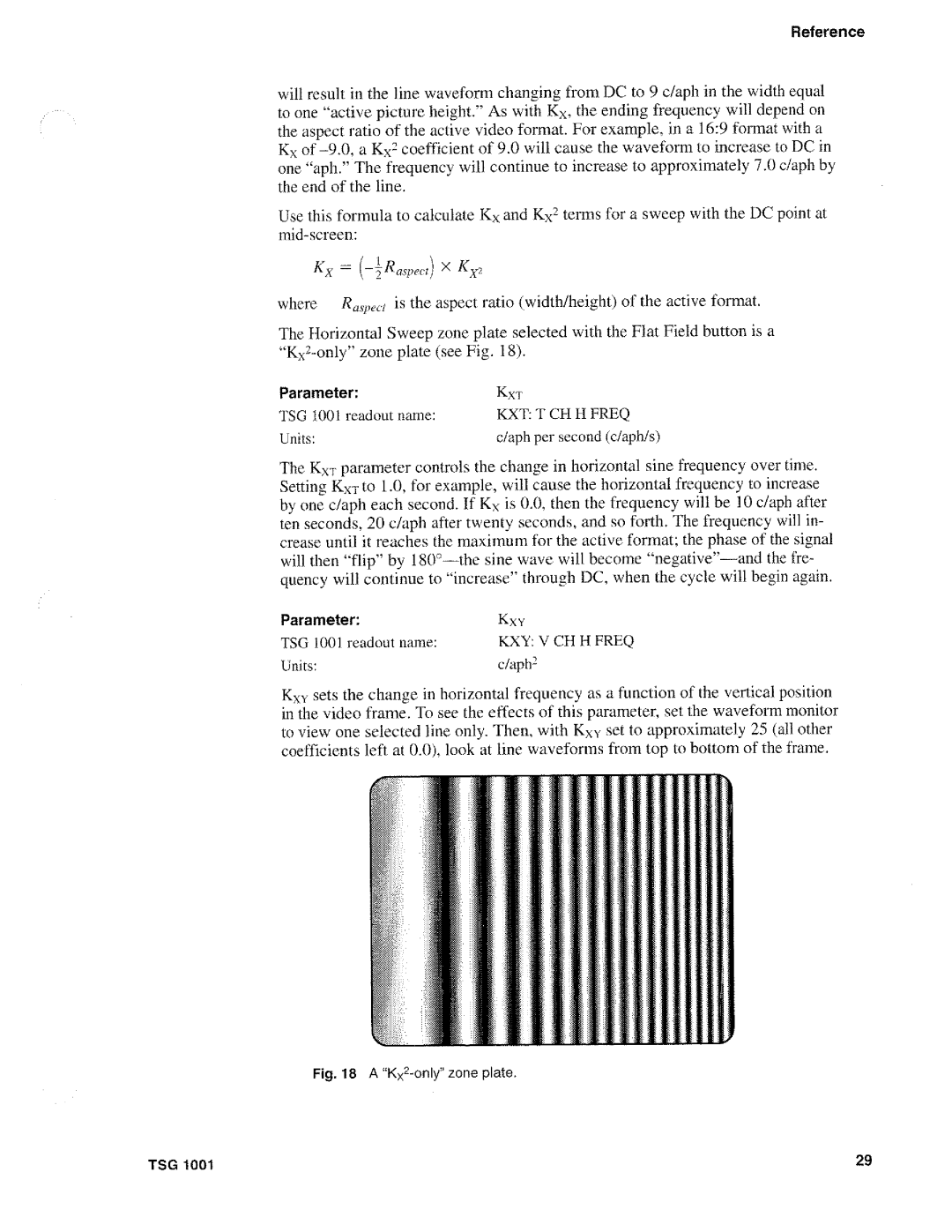 Tektronix TSG 1001 manual 