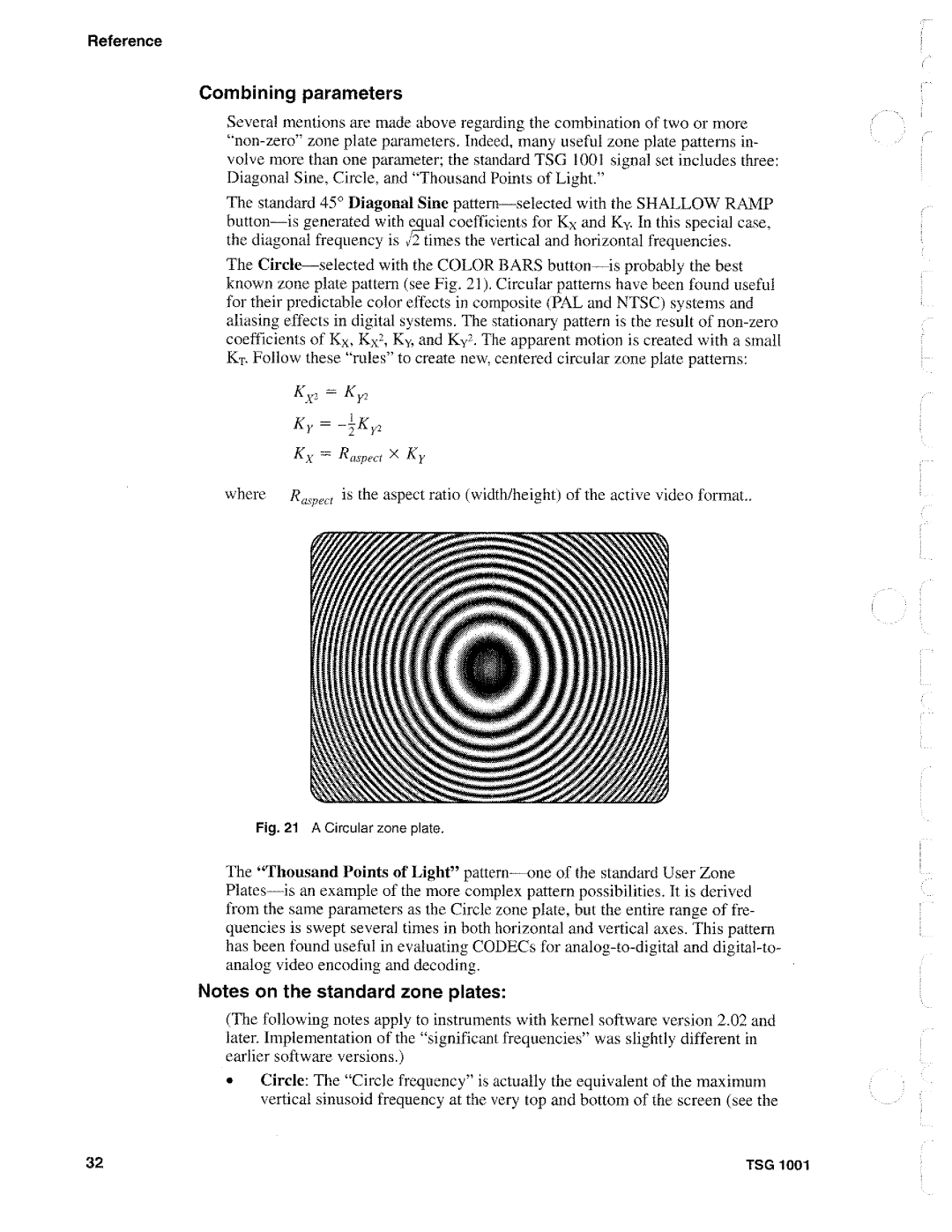 Tektronix TSG 1001 manual 