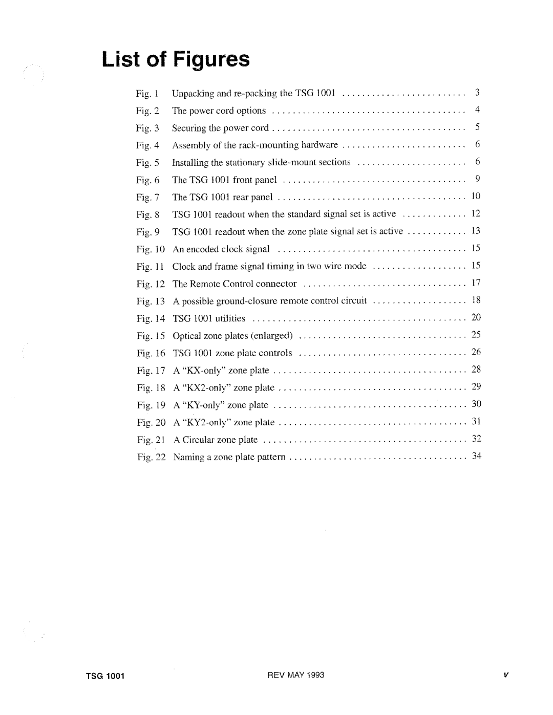 Tektronix TSG 1001 manual 