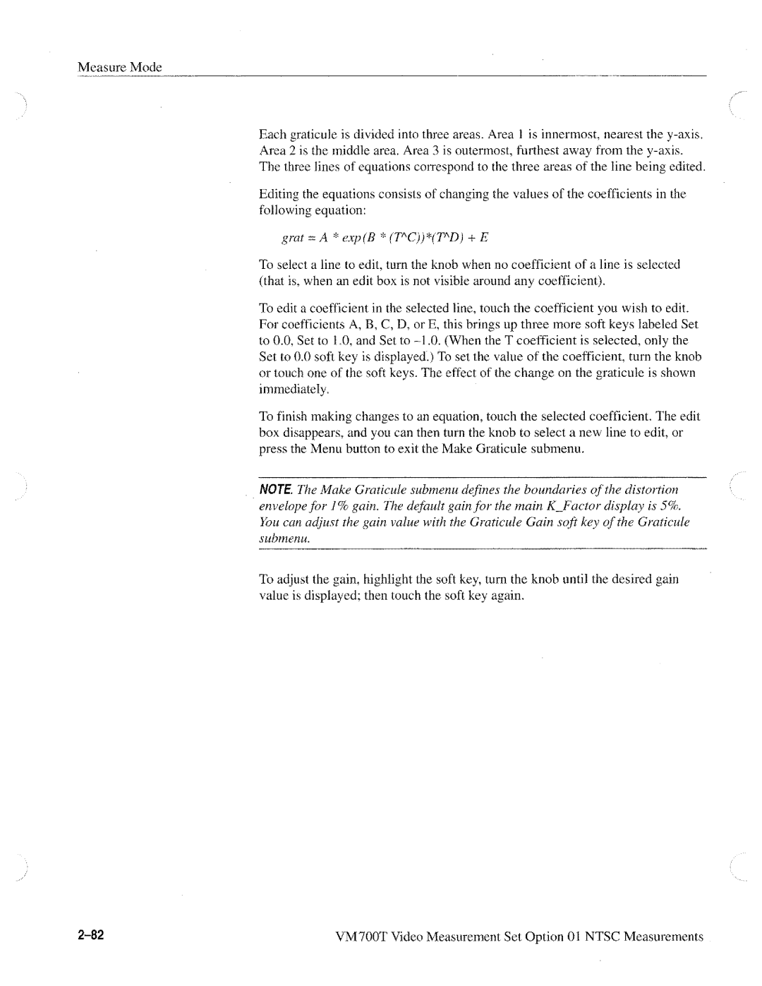 Tektronix VM700T manual 