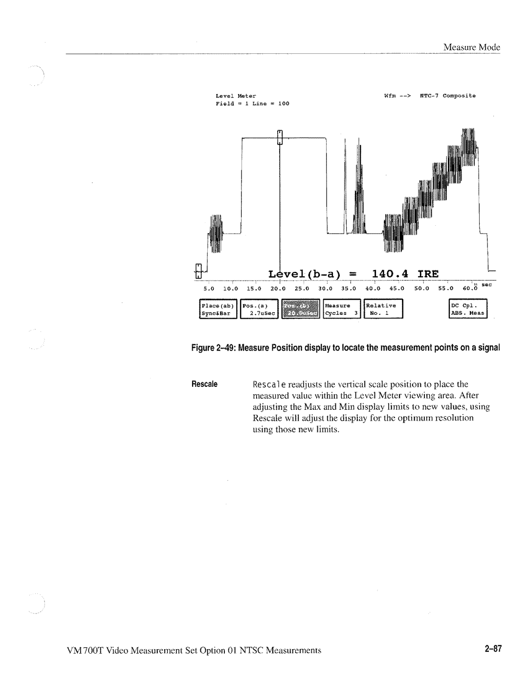 Tektronix VM700T manual 