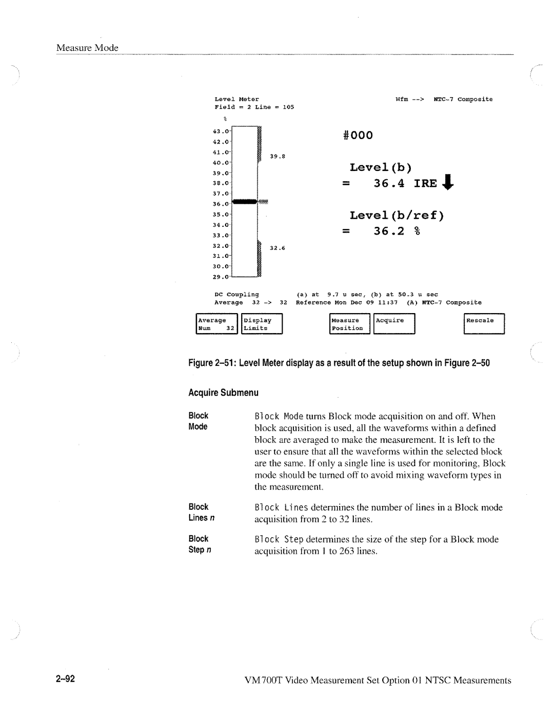 Tektronix VM700T manual 