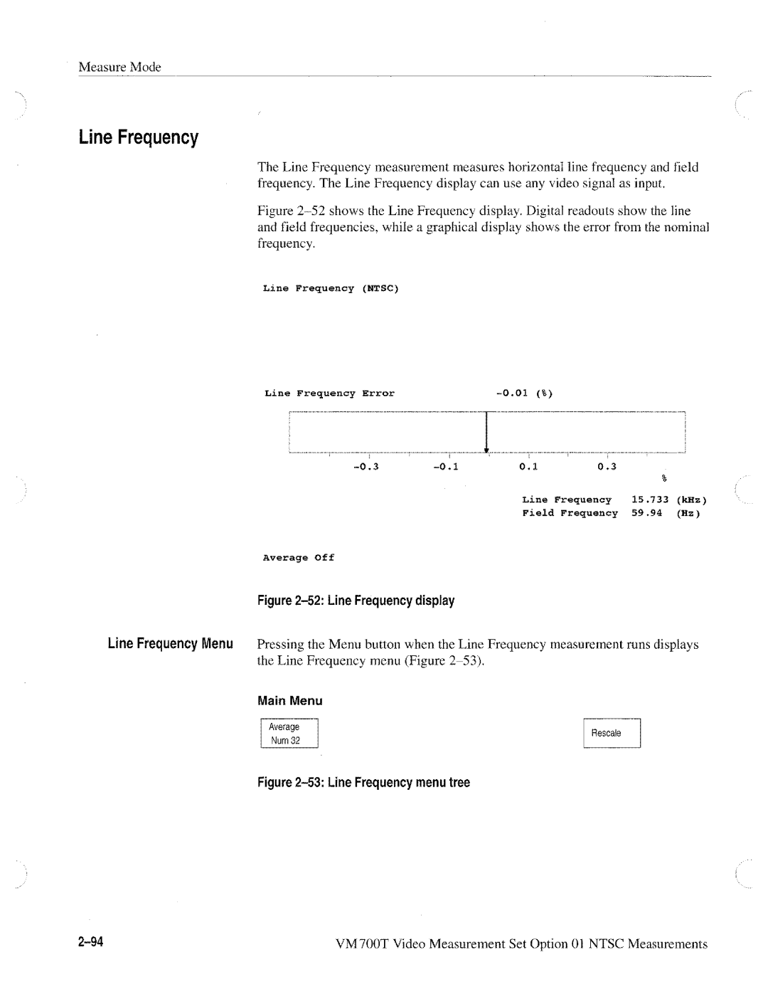 Tektronix VM700T manual 